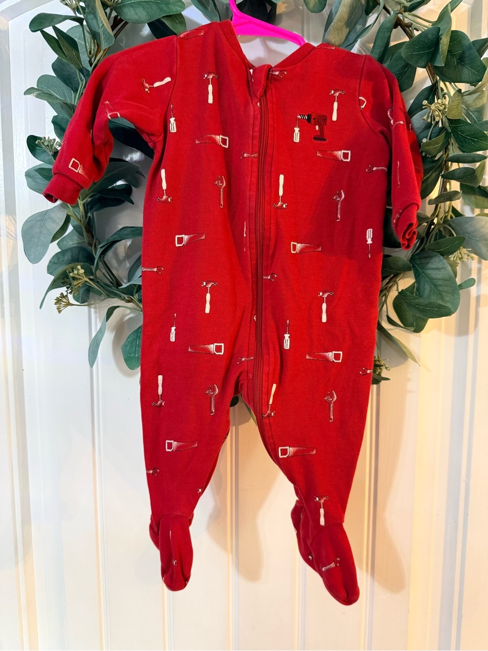💫10/$25 • Pekkle Organic Cotton Tool Print Footed Sleeper